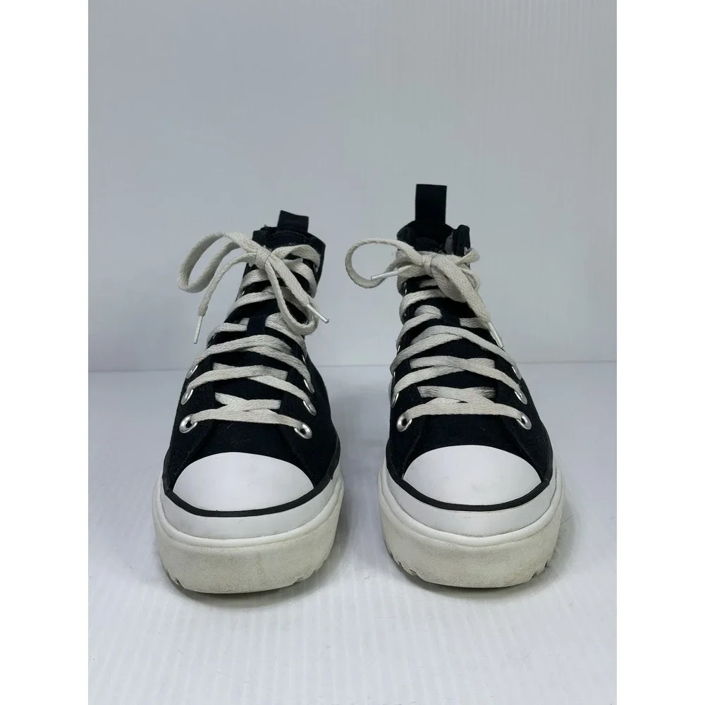 CONVERSE Big Kids Chuck Taylor All Star Lugged Lift Black Zipper A03011C SZ 5